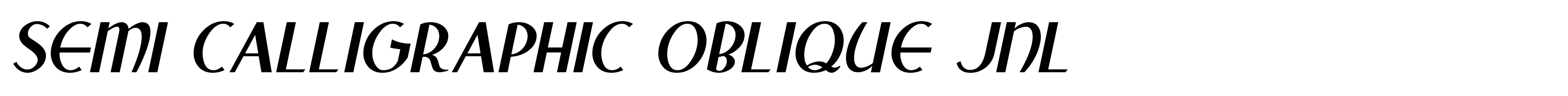 Semi Calligraphic Oblique JNL